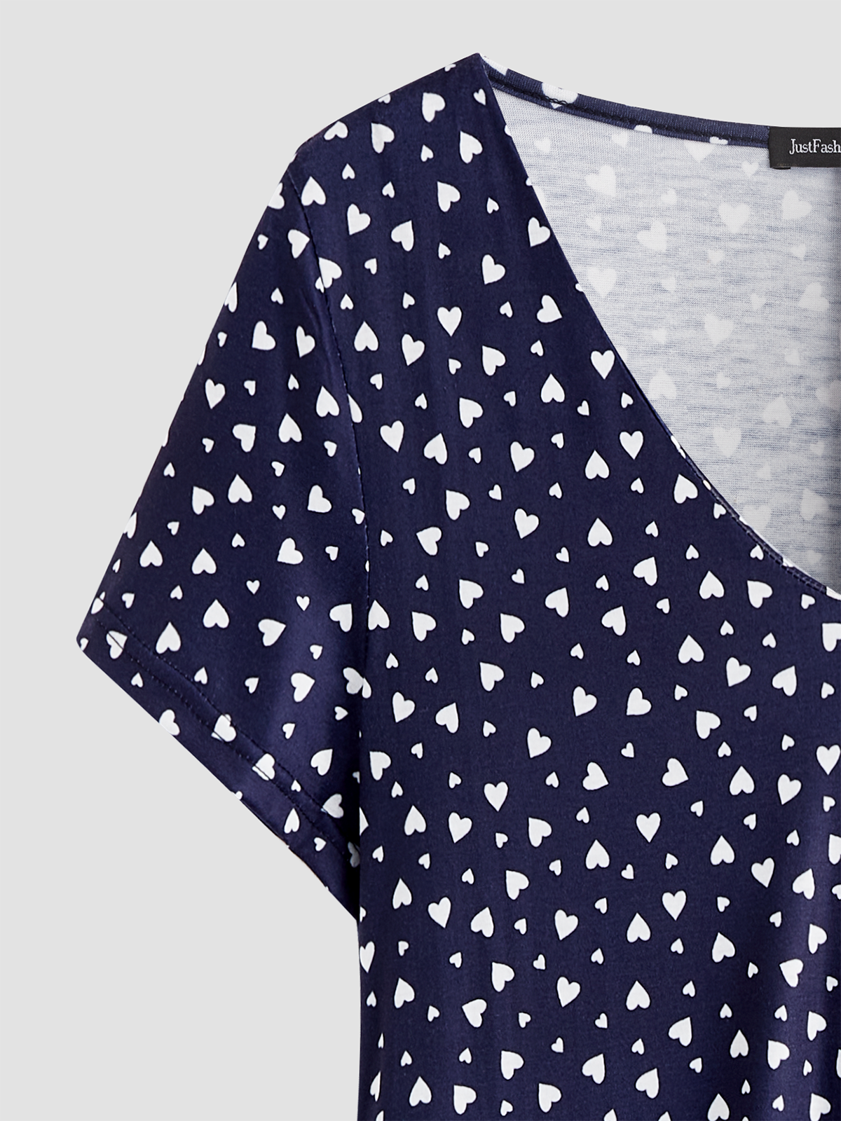 Corazón Vacación Con Oscilación Manga Corta Tejer Vestido