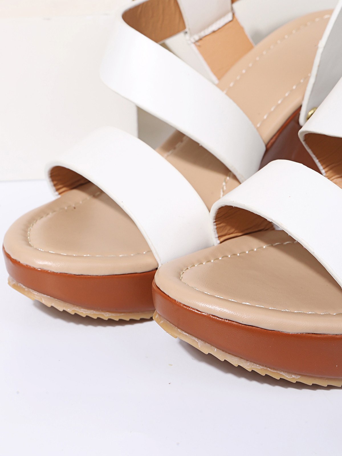 Sandalias De Cuña De Mujeres Grueso Correa