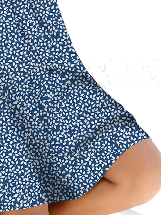 Floral Tejido Flojo Vacación Vestido