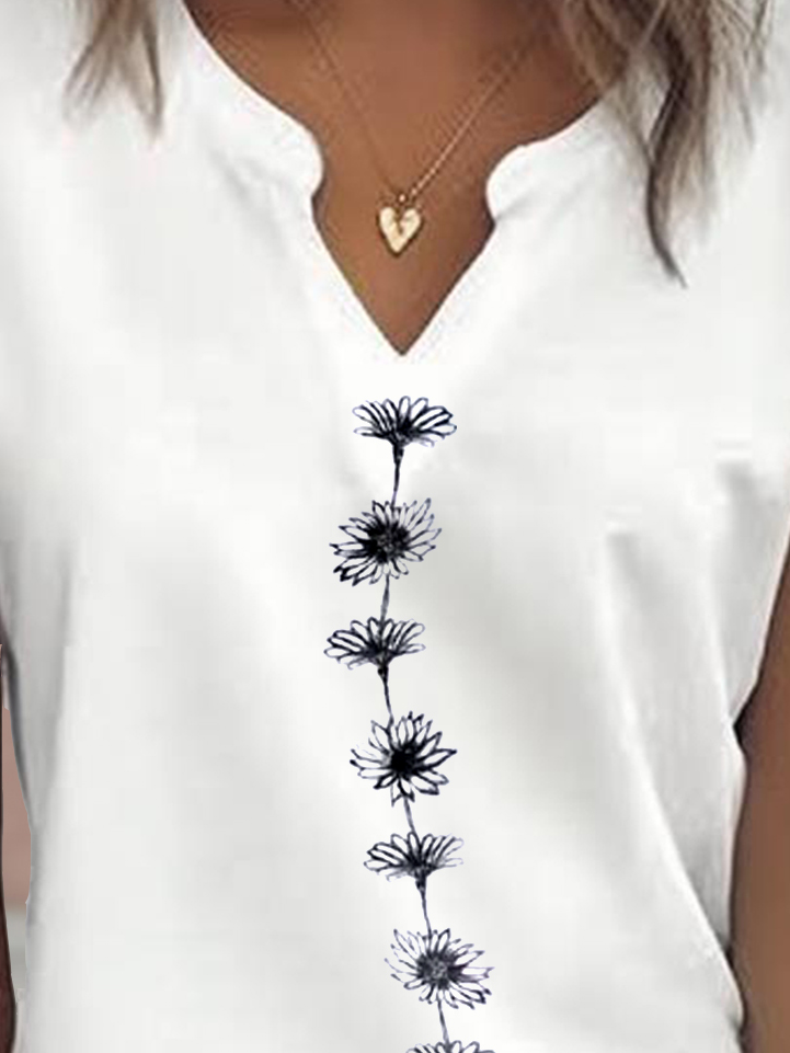 Casual Floral Flojo Camiseta