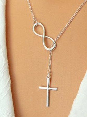 Plateado Lazo Collar