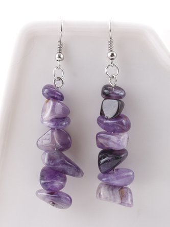 Complejo Playero Estilo Hecho A Mano Cristal Piedra Aretes