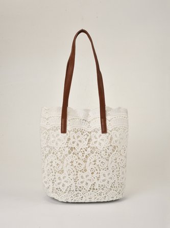 De Encaje Bordado Floral Hueco Totalizador Bolso Bandolera Bolso