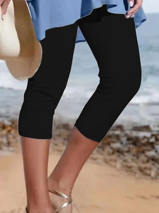 Algodón Casual Vacación Leggings