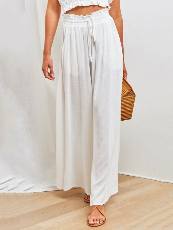 Aflojar Liso Casual Pantalones