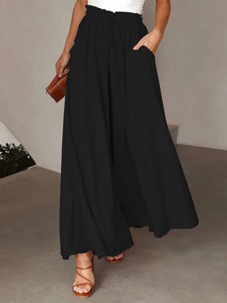 Aflojar Liso Casual Pantalones