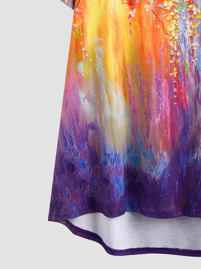 Pequeña Flores Pintura Al Óleo Camiseta