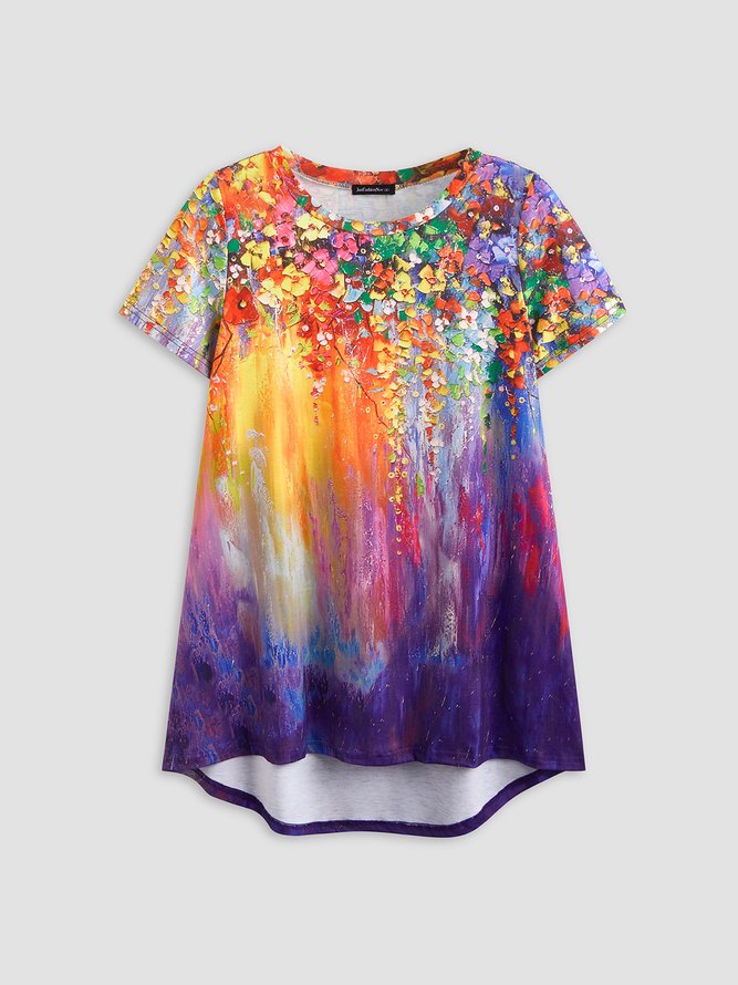 Pequeña Flores Pintura Al Óleo Camiseta
