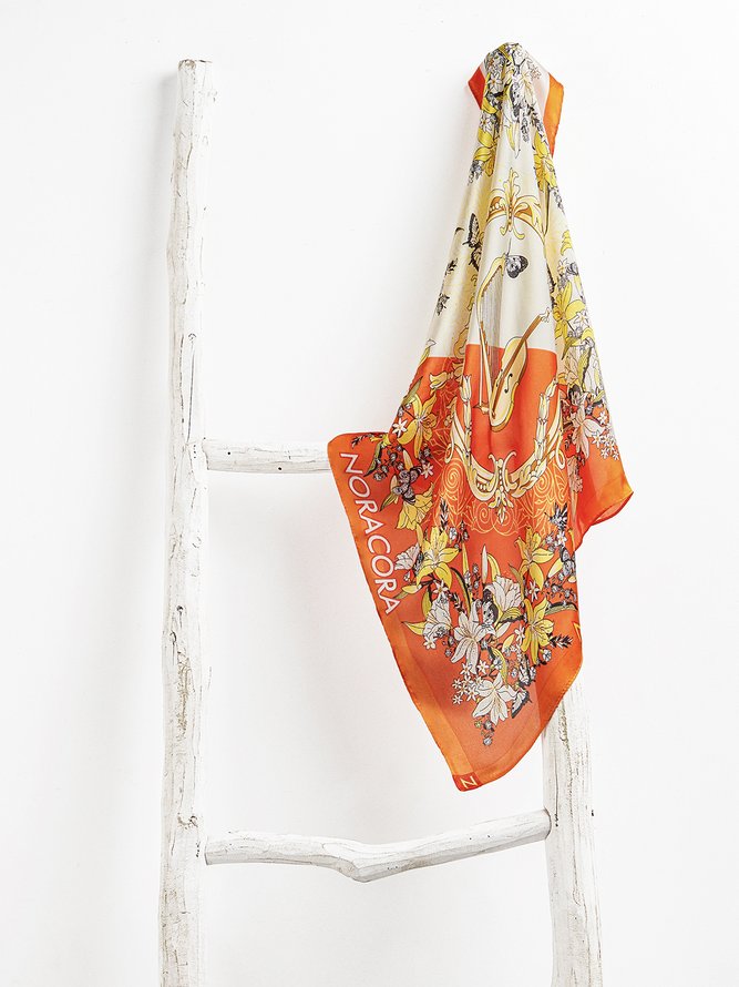 bufandaBotánico Estampado Cuadrado