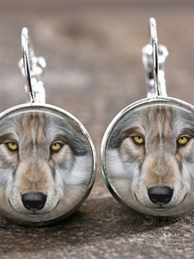 Moda Margarita Animal Plantas Patrón Aleación Caída Aretes