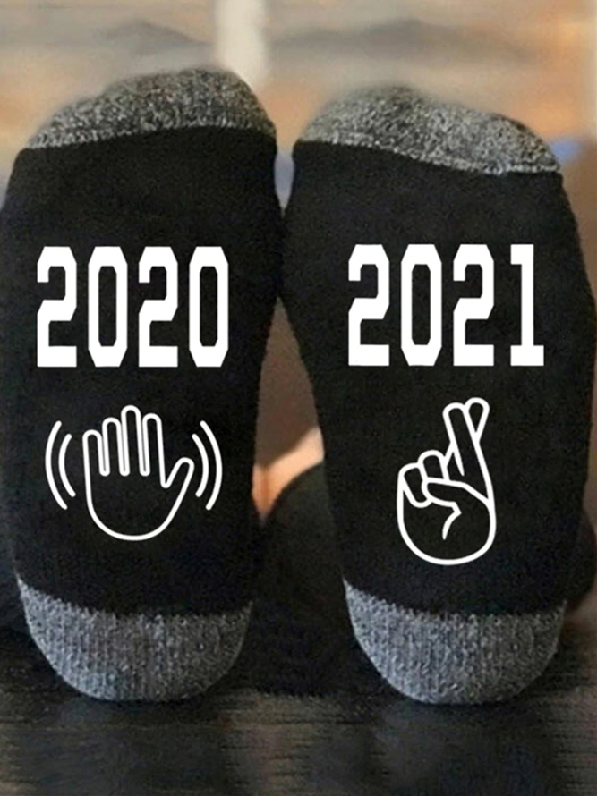 Calcetines De Deporte Adiós 2020 Deseando Suerte A 2021 Unisexo
