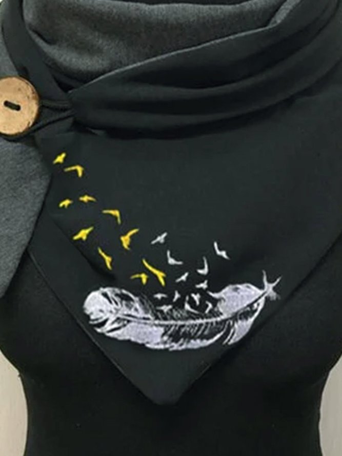 Bufandas & Chales Pluma Estampado Patrón Liso