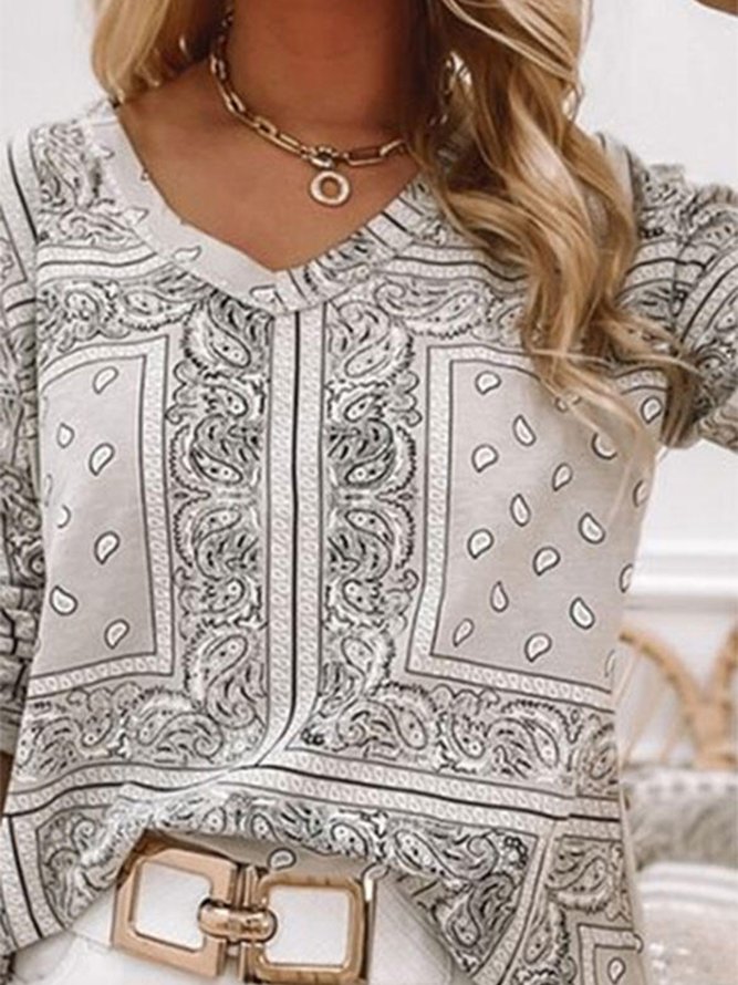 Tribal Vacación Aflojar Manga Larga Camiseta