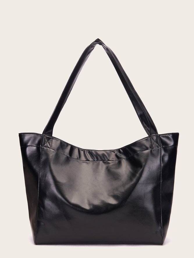 Cuero Con Bolsillos De Mujeres Gran Capacidad Totalizador Bolso En Suave Cuero Mano Hombro De Un Lado Retro Aceite Encerado
