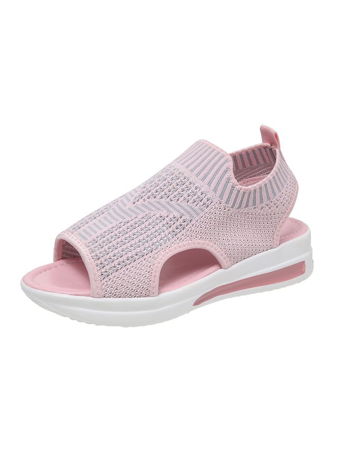 Contraste Flyknit Punto De Jacquard Deportes Sandalias