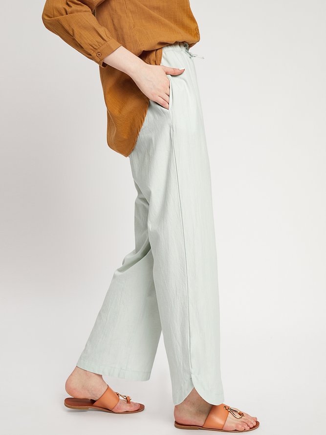 Lino Casual Pantalones