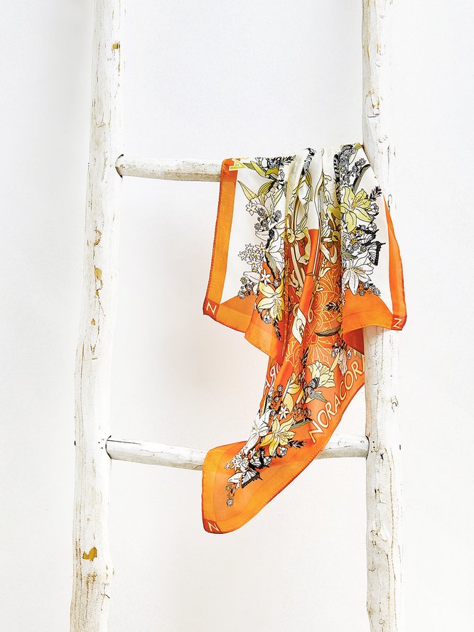 bufandaBotánico Estampado Cuadrado