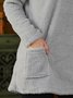 Felpa Escote Redondo Casual Térmico Vestido