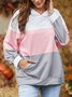 Casual Multicolor Panel Tejer Capucha