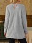 Felpa Escote Redondo Casual Térmico Vestido