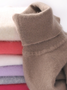 Último Suéter de Lana Cachemira Pura para Mujer Suéter de Punto Engrosado de Cuello Alto para Mujer S-XXXL