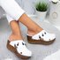 Mujeres Casual Estiloso Cerrar Dedo Del Pie Sandalias De Cuña