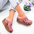 Mujeres Casual Estiloso Cerrar Dedo Del Pie Sandalias De Cuña