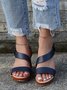 Sandalias De Cuña De Mujeres Grueso Correa