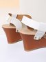 Sandalias De Cuña De Mujeres Grueso Correa
