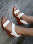 Sandalias De Cuña De Mujeres Grueso Correa