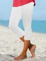 Playa Diario Básico Liso Color Estampado Cintura Elástica Alto Elástico Quemado Flor Pantalones Talla Grande