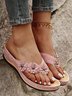 Retro Floral Casual Cuña Chancletas