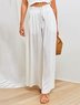 Aflojar Liso Casual Pantalones